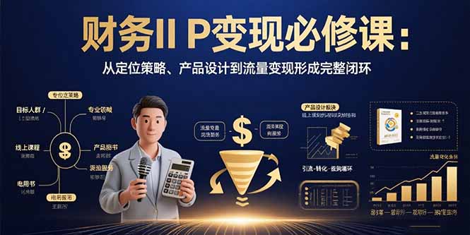 （10967期）财务IP变现必修课：从定位策略、产品设计到流量变现形成完整闭环