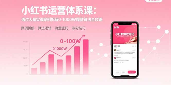 （11001期）小红书运营精华课：平台认知/广告投放/账户设置,快速掌握精准获客与变现