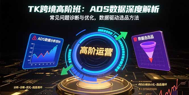 （11014期）TK跨境高阶班：ADS数据深度解析，常见问题诊断与优化，数据驱动选品方法