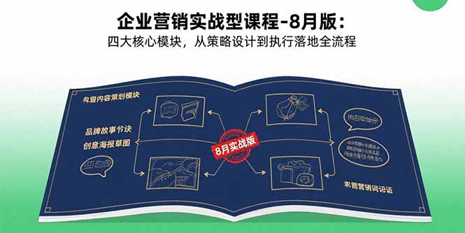（11020期）企业营销实战型课程-8月版：四大核心模块，从策略设计到执行落地全流程
