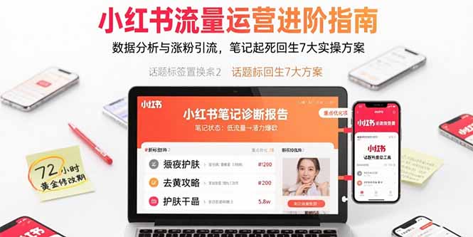 （11024期）小红书流量运营进阶指南，数据分析与涨粉引流，笔记起死回生7大实操方案