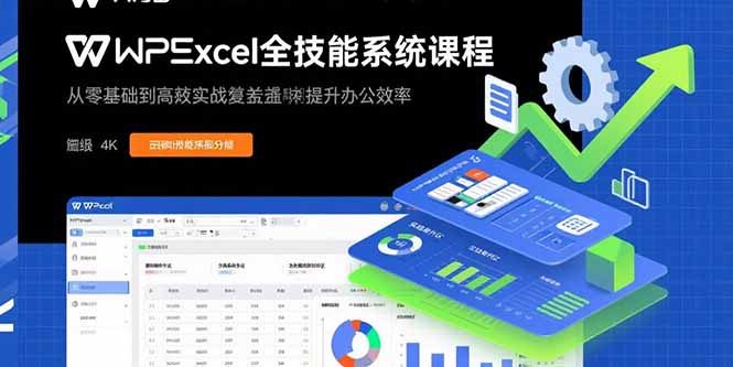 （11052期）WPS Excel全技能系统课程：从零基础到高阶实战全覆盖，全面提升办公效率