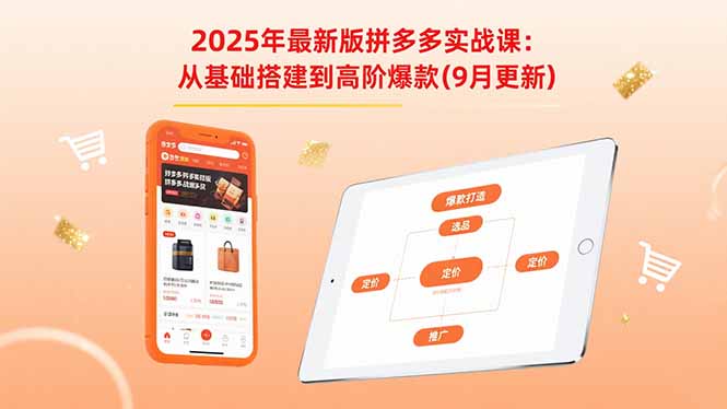 （11068期）2025年最新版拼多多实战课：从基础搭建到高阶爆款
