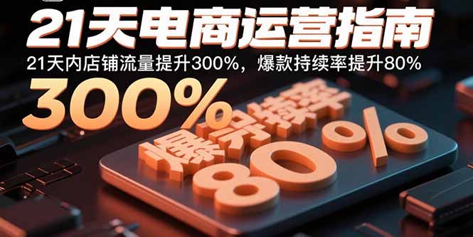 （11109期）21天电商运营指南：21天内店铺流量提升300%，爆款持续率提升80%