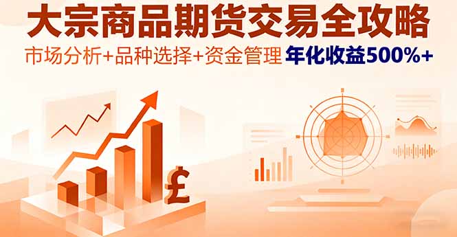 （11189期）大宗商品期货交易全攻略，市场分析+品种选择+资金管理，年化收益500%+