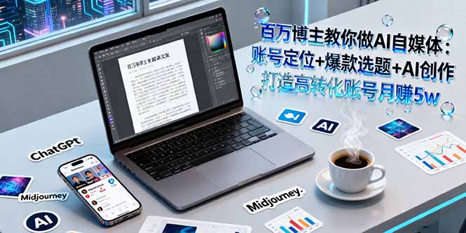 （11221期）百万博主教你做AI自媒体：账号定位+爆款选题+AI创作 打造高转化账号月赚5w